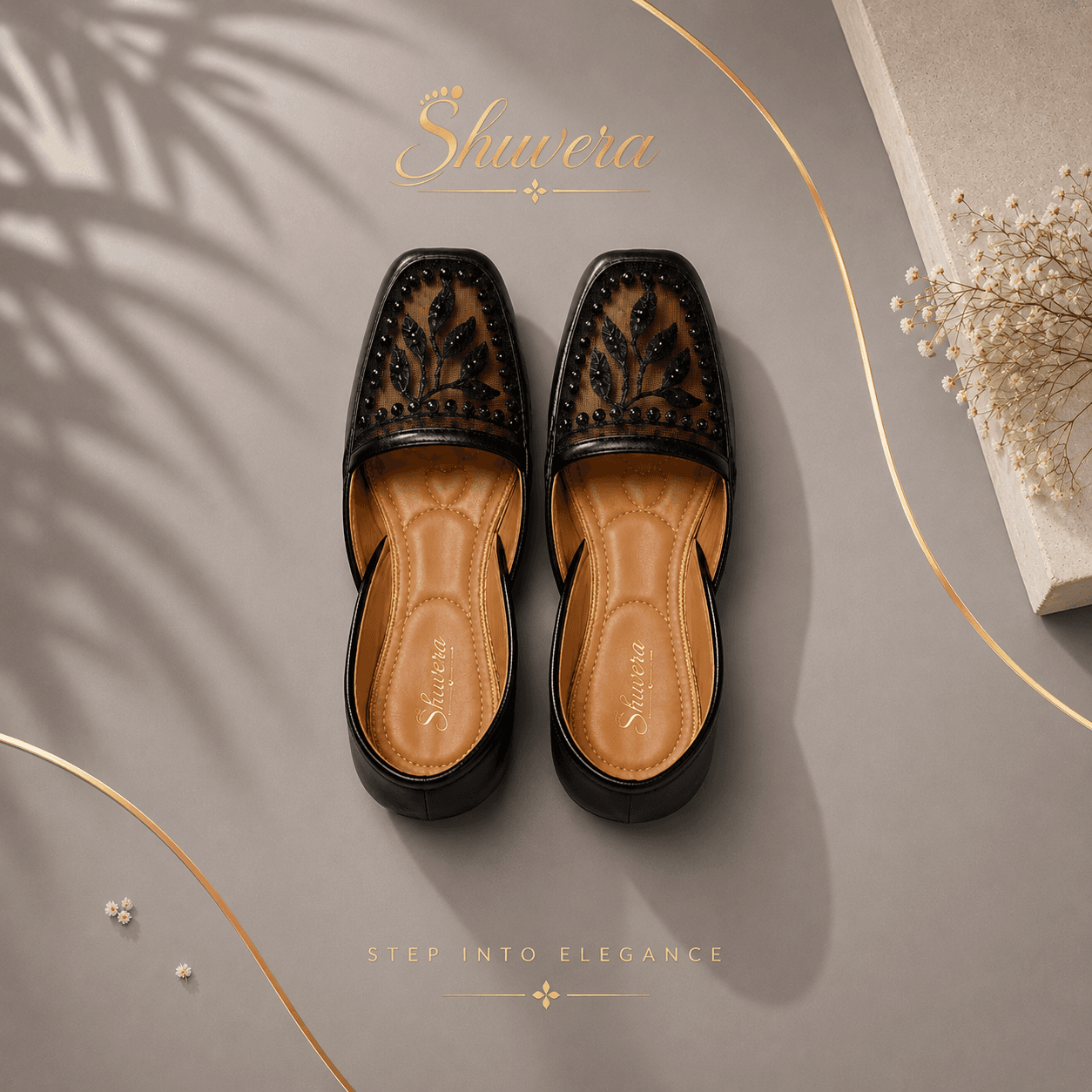 Classic Black Embroidered Jutti — Ethnic Juttis by Shuvera